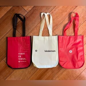 Lululemon Athletica Reusable Tote Bag Trio